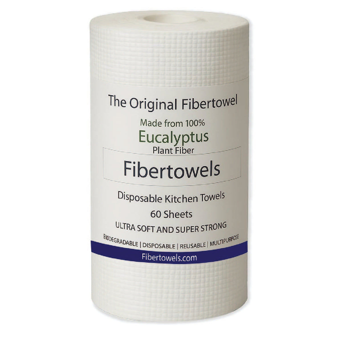 Fibertowels Disposable Kitchen Towels Rolls XL 12" x 10" 60ct